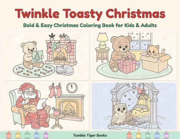 Twinkle Toasty Christmas coloring book cover