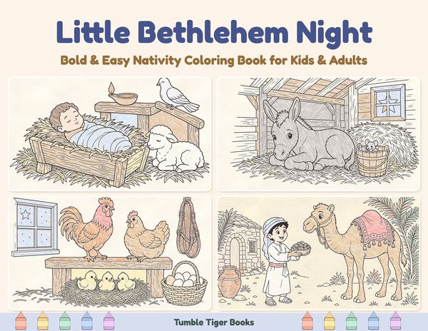 Little Bethlehem Night coloring book cover
