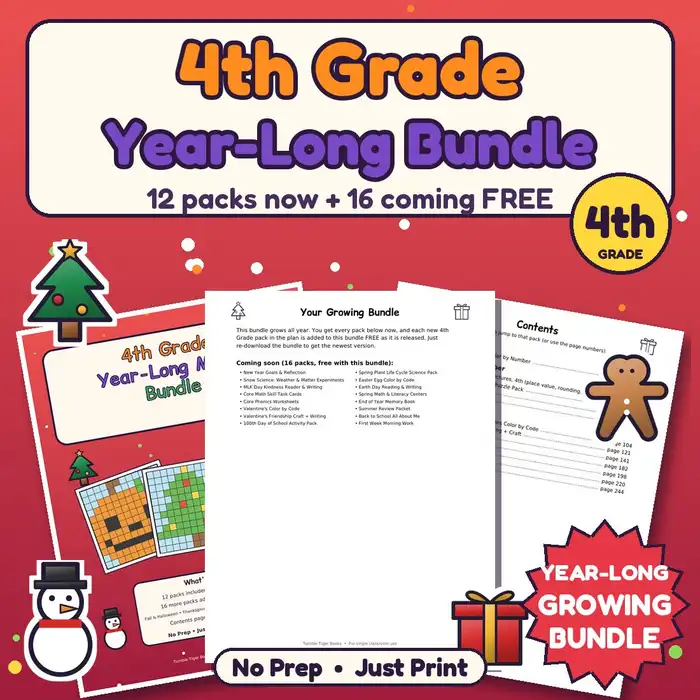 4th Grade Year-Long Mega Bundle (Growing) preview