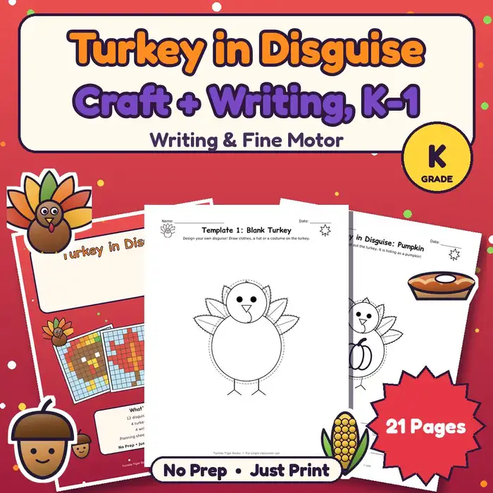 Turkey in Disguise Craft + Writing, K-1 preview