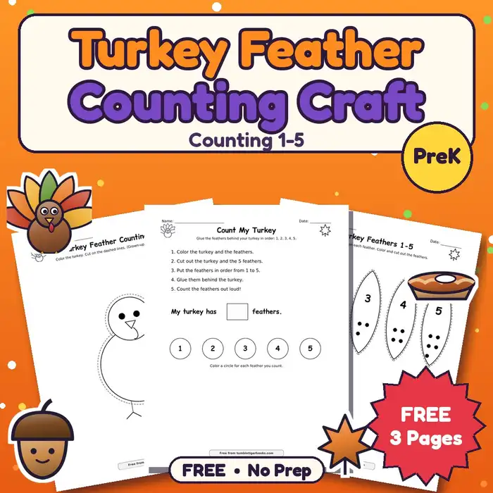 Turkey Feather Counting Craft preview